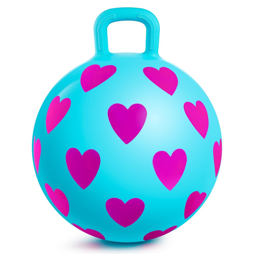 PlayZap Hopper Balls for Kids 3-6, Bouncy Ball with Handle, Inflatable Bouncing Hopper, Garden Hopping Toys Girls Boys Gifts
