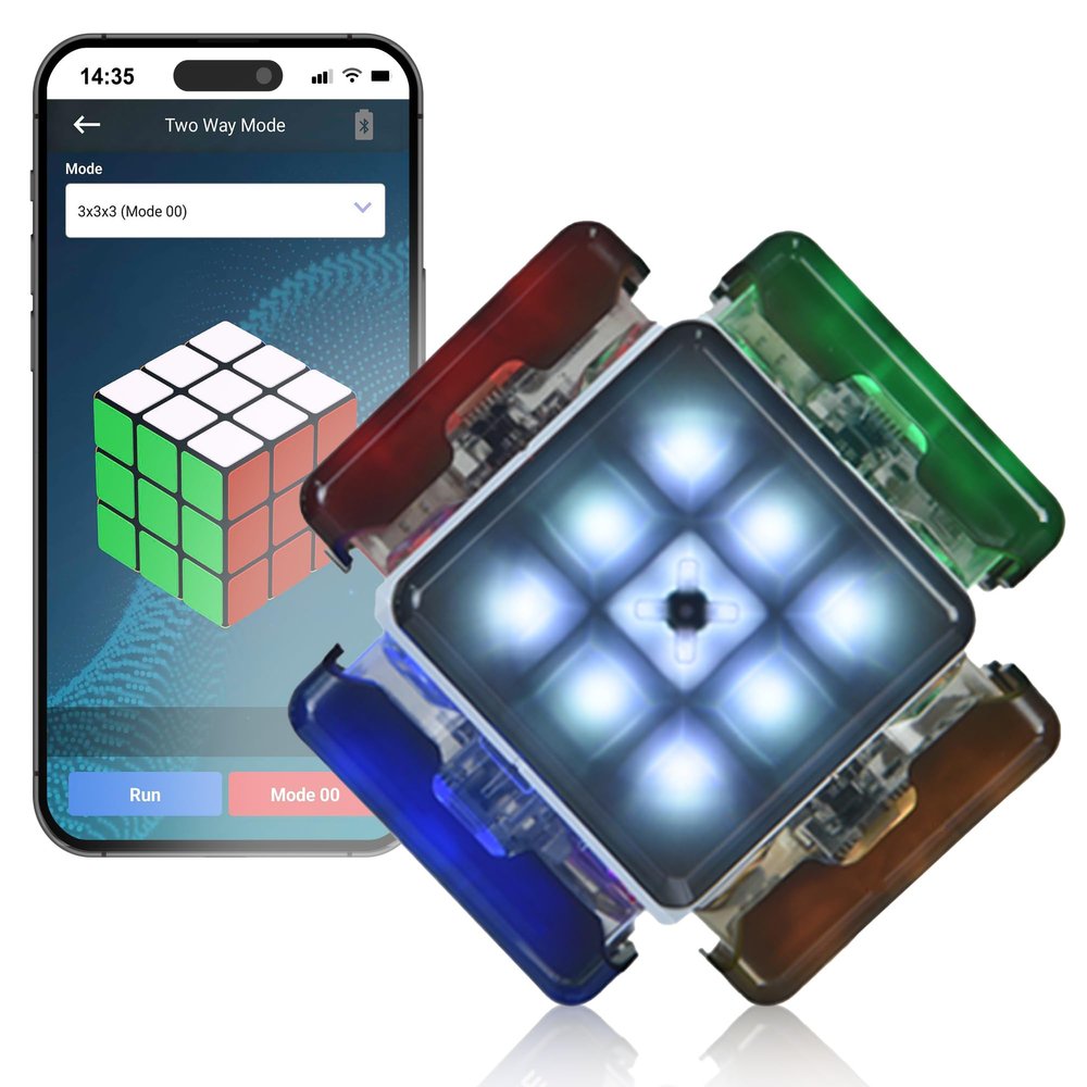 eX-Mars TokTok Cube, One Cube, Endless Fun - Learn Cubing from AI, Conquer 20+ Puzzles, AI Competitions via Free App, and Boost Brain Power The Ultimate Smart Gift for Kids, Teens & All Ages