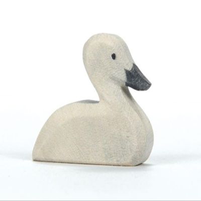 Ostheimer - 15905 Swan, Small, Wood, Handmade, 4.3 cm x 3.3 cm x 2.5 cm