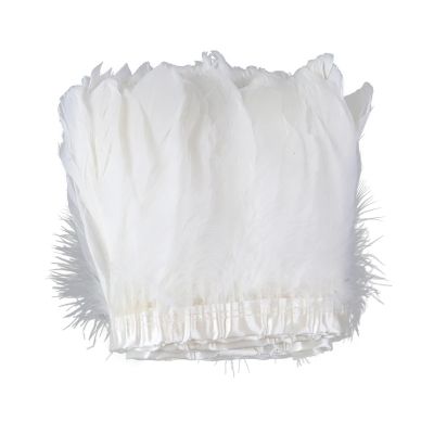 2M/5M/10M white goose feather border width 15-20cm goose feather ribbon dyed clothing party DIY craft dress sewing accessories(MINT GREEN,2m)