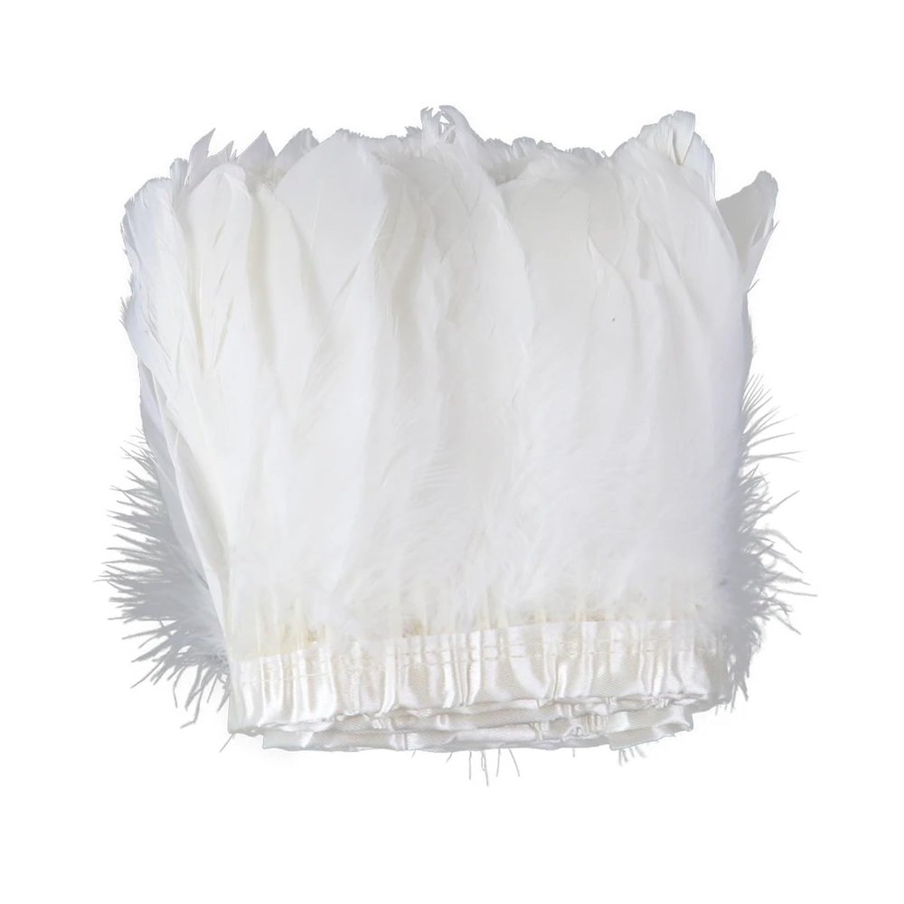 2M/5M/10M white goose feather border width 15-20cm goose feather ribbon dyed clothing party DIY craft dress sewing accessories(MINT GREEN,2m)