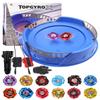 DEZAWRTY X Stadium Battle Set with X-Celeration Rail, 6 Right-Spin Tops, 2 Launchers and 1 Arena, Blade Battling Xtreme Game view 1