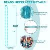 SHAOQINLIN 30 PCS Teal Bead Necklace, Teal Mardi Gras Beads, Turquoise Party Beads Necklaces Bulk Round Beaded Necklaces for Mardi Gras, Christmas, School Spirit Day Party Favors view 2