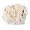 1Meter Natural White Chicken Feathers Trim Fringe 10-15cm Rooster Feather Ribbon for Festival&Party Clothing Decoration Craft(Purple) view 2