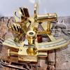 4-Inch Solid Brass Sextant  Functional Nautical Astrolabe with Working Mechanism  Classic Maritime Instrument Gift for Nautical Lovers & Collectors view 4