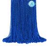 50 PCS Blue Bead Necklace, Blue Mardi Gras Beads Christmas Necklaces, 33" 4th of July Patriotic Beads Necklaces, Parade Throw Accessories for Independence Day Mardi Gras Hanukkah Pirate Theme Party view 1