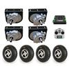 10 Inch Wheel Dual Drive Motor 4.10/3.50-4 Solid Tire 4WD for Cart (ESC Big, 250W-4kph(75rpm)) view 1