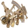 5-Inch Solid Brass Sextant Ship Navigation Astrolabe Instrument for Collectors and Enthusiasts  Elegant Brass Craftsmanship Nautical Gift view 1