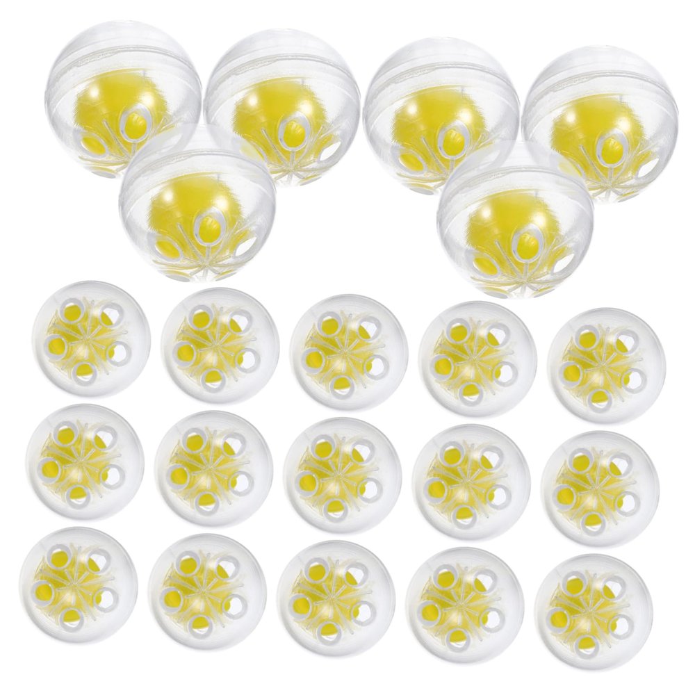 Angoily 50pcs Bell Rattle Balls Inserts for Toys Pet and Puppet Bright Colors Handmade Chewing Balls