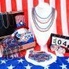 30 PCS Blue Bead Necklace, Blue Mardi Gras Beads Christmas Necklaces, 33" 4th of July Patriotic Beads Necklaces, Parade Throw Accessories for Independence Day Mardi Gras Hanukkah Pirate Theme Party view 4