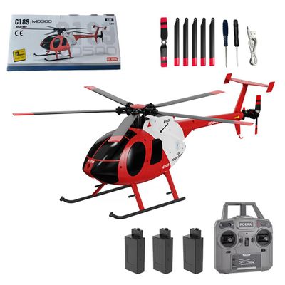 Actualia 1/28 RC Helicopter for Adults, RC ERA C189 MD500 Little Bird Aircraft Model, 2.4G 4CH Single-Rotor Remote Control Helicopter with One-Key Takeoff/Landing