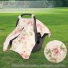 Baby Car Seat Cover Cotton Infant Car Seat Cover Comfortable Breathable Stroller Protector Safe Protective for Outdoor view 4