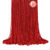 50 PCS Red Mardi Gras Beads, Red Beads Necklaces Christmas Necklace 33" Metallic Beaded Costume Necklace Party Necklaces for Valentines Christmas Parade Throws Wedding Birthday Party Favors view 1