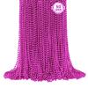 SHAOQINLIN 50 PCS Breast Cancer Awareness Necklaces, Hot Pink Bead Necklace, 33" Pink Mardi Gras Beads, Breast Cancer Awareness Accessories for Parade Supplies view 1
