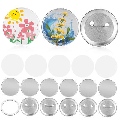 Artibetter 100sets Button Maker Supplies Badge Parts Protective Films Complete Round Badge Making Kit Includes Shells for Craft Projects