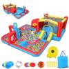 AKEYDIY Bounce House for Kids 3-10,Tunnel Obstacle, Dual Slides- Inflatable Obstacle Course Bounce House,Adventure Maze Inflatable Water Slides Park for Kids Indoor Backyard view 1