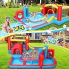 AKEYDIY Bounce House for Kids 3-10,Tunnel Obstacle, Dual Slides- Inflatable Obstacle Course Bounce House,Adventure Maze Inflatable Water Slides Park for Kids Indoor Backyard view 3