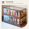 Kunovo Acrylic Display Case Metal Frame Model Cars Clear Showcase, 15-60 Cm Long Acrylic Countertop Display Case, Collectibles Dustproof Protection Box with Wood Base(60x30x30cm(24"x12"x12")) view 3