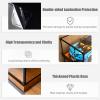 Kunovo Acrylic Display Case Metal Frame Model Cars Clear Showcase, 15-60 Cm Long Acrylic Countertop Display Case, Collectibles Dustproof Protection Box with Wood Base(60x30x30cm(24"x12"x12")) view 4