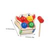 ORFOFE 2sets Boys and Girls Beating Ball Toy Wooden Knocking Toy Boy Girl Hammer Peg Hand-Eye Coordination Safe for and view 2