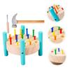 DECHOUS 3sets Nailing Boys and Girls Toy Pounding Hammer and Peg Toy Educational Learning view 2