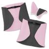 SKIPPI Blanket and Hat for Hobby Horse - Pink and Grey, Hobby Horse Accessory, Reversible Blanket, Two-Tone Fly Hat for Riding Horse Head view 2