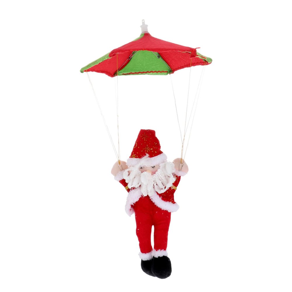 KONTONTY Creative Santa Claus Parachute Fun Christmas Doll Present for Hanging Pendant for Holiday Decoration for Home Office and Festive Cheer