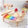 CIYODO Wooden Mini Drum Kit Percussion Xylophone Tambourine Musical Instrument for Fun Educational for Music Enlightenment and Creative Play view 3