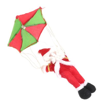 BRIGHTFUFU Santa Claus Parachute Funny Christmas Doll Present for Hanging Pendant Holiday Decoration for Festive Cheer