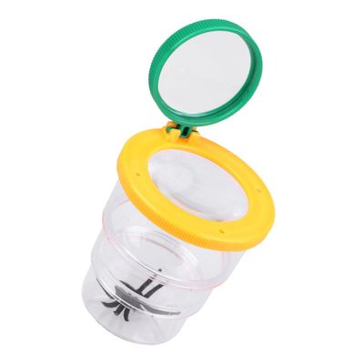 FUNOMOCYA Insect Observation Box Magnifier Portable Outdoor Viewing Case for Insects and Natural Specimens Design Orange and Green for Science Exploration and Nature Enthusiasts