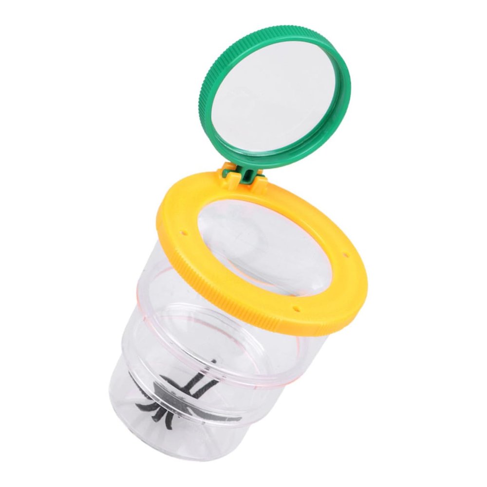 FUNOMOCYA Insect Observation Box Magnifier Portable Outdoor Viewing Case for Insects and Natural Specimens Design Orange and Green for Science Exploration and Nature Enthusiasts