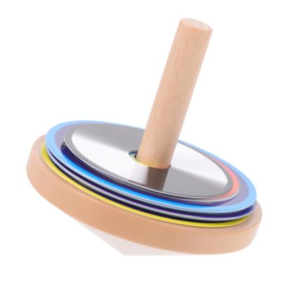 Homoyoyo Handmade Colorful Wooden Spinning Top for - Educational Interactive Game Present for Boys and