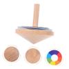 Homoyoyo Handmade Colorful Wooden Spinning Top for - Educational Interactive Game Present for Boys and view 2