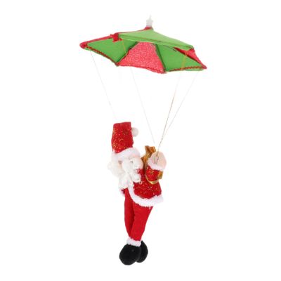 YARNOW Funny Santa Claus Parachute Toy Giant Christmas Ornament Decorative for Kids Rooms