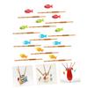 Veemoon 24 Pcs Fishing Cake Decorations - Mini Fishing Rod Toppers for Cupcakes and Party Treats view 3