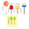 IEUDNS 5Pcs Kids Gardening Tools Small Garden Tool Set Boys Girls Gift Portable Outdoor Including Fishing Net Shovels Rake Fork view 2