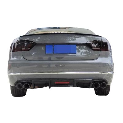 Compatible For VW Passat B7 2012-2016 ABS Black Rear Bumper Lip Trunk Spoiler Rear Diffuser Protector Car Styling(Matt Black)