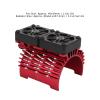 Alomejor Dual Fan Motor Heatsink, Upgrade Components Heat Dissipation Cooling Fan for Brushless Motors with 55/56/58mm Diameter (Red) view 2
