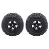 ICRPSTU 2pcs RC Car Tires Rubber 1:18 Brushed RC Car Tires for HS 18302 18303 18304 18311 18312 18313 18314 view 1