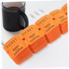 Veemoon 100 Pcs Double Roll Raffle Tickets - Orange 50/50 Stub Tickets with Consecutive Numbers for view 2