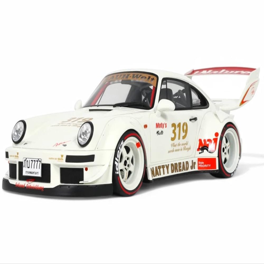 GT Spirit 2024 RWB 964 "Natty Dread Junior White with Graphics 1/18 Model Car GT489