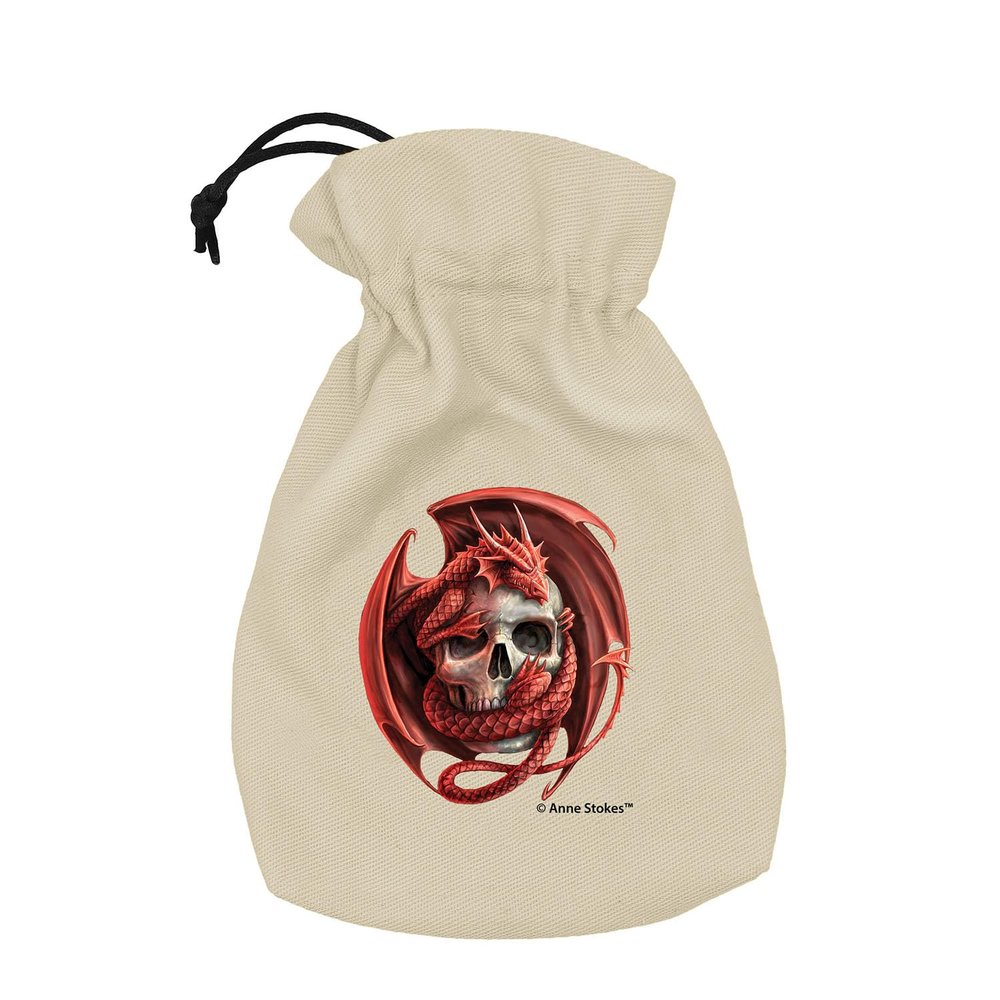 Q-Workshop, Anne Stokes Dice Pouch Skull Embrace