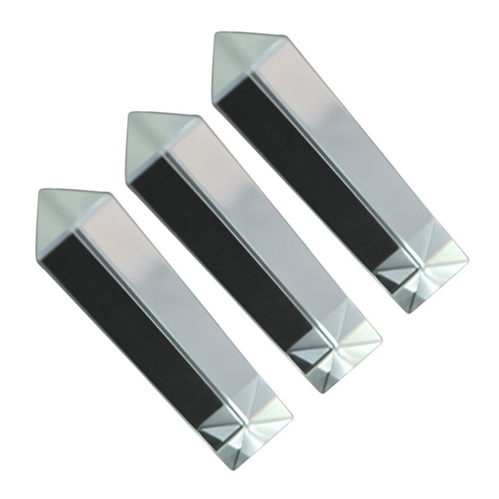 Cabilock Equilateral Prisms for Photography 3 Pack Optic Glass Physics Experiment Right Angle Prism Crystal