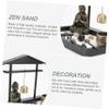 Mobestech 1set Zen Desktop Miniature Sand Garden Lifelike Accessories Decorative Resin Landscape Ornament for Home Office Meditation and Relaxation view 3