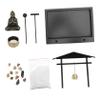 ERINGOGO 1 Set Resin Sand Table Ornament Wood Figure Model Meditation Adornment Decoration Sand view 1