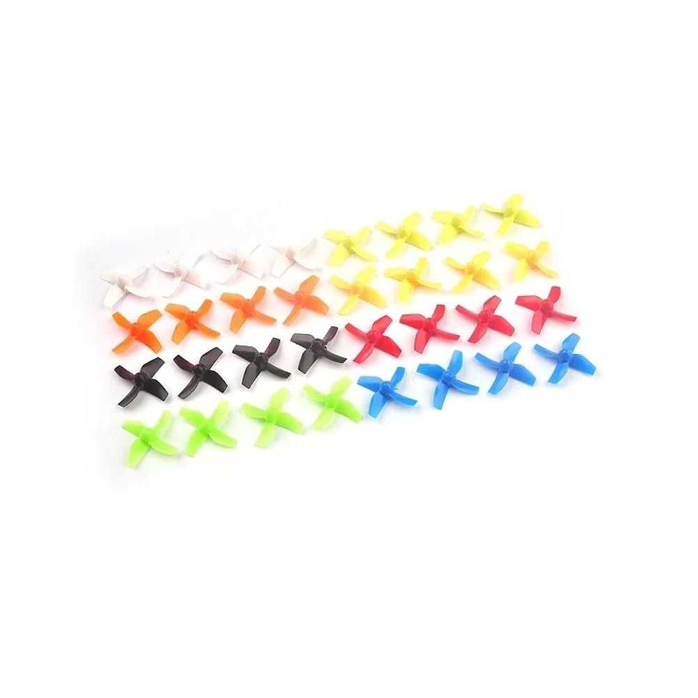 10Pairs(10CW+10CCW) Fit for Blade Inductrix H36 Tiny6 E010 Tinywhoops Quad Drone 614 615 Brushed Motor for 31mm 4-Blade Propeller 0.8mm(10Pairs Yellow)