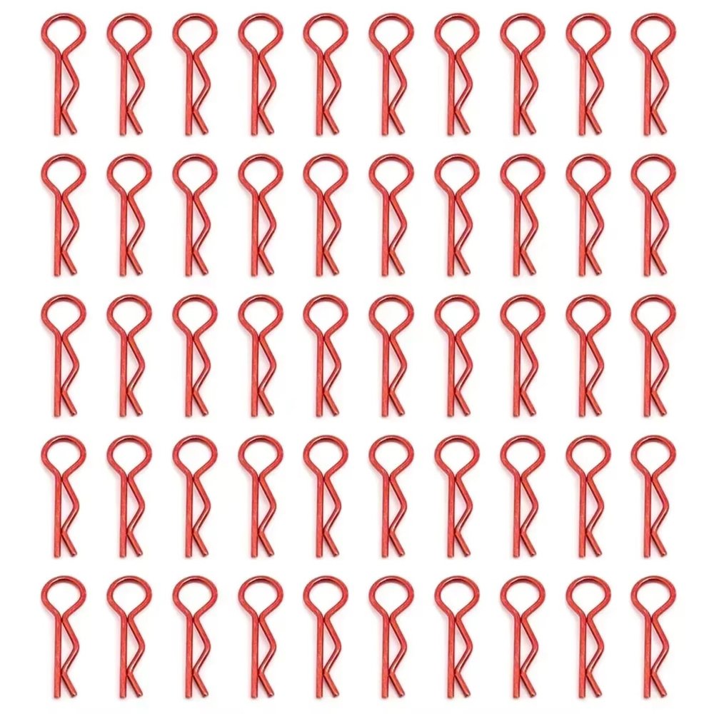 RC Car Upgrade Parts for Crawler for Buggy Drift Model Car 1/10 Cars Shell Body Clips Pins Housing Latch R Buckles Fixed 50PCS RC Car Parts(Red)