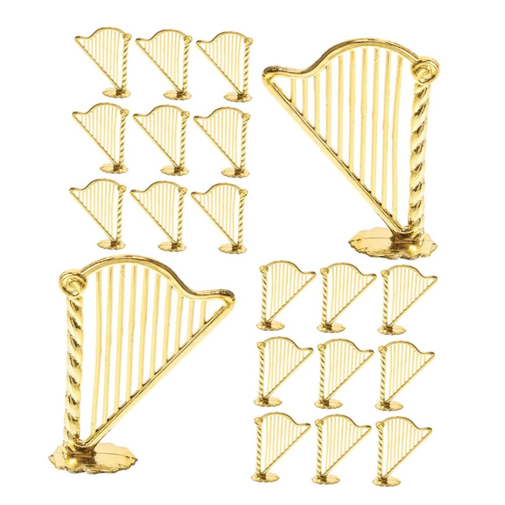 BESPORTBLE 30pcs Mini Harp Instrument Ornaments Musical Christmas Decor Harp for Boys and Girls Indoor Christmas Tree Hanging Ornament