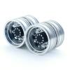 2pcs Metal Upgrade Rear Double Wheels Hub Rim for 1/14 Tamiya RC Truck Scania 770S R620 Volvo FH16XL Actros Man TGX LESU Car(A 2pcs) view 1