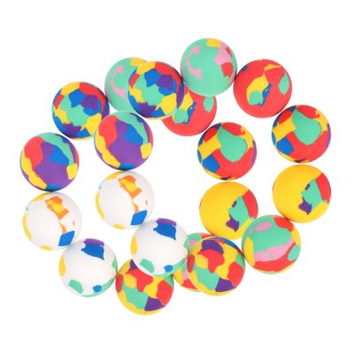 KONTONTY 50pcs Colored Eva Bouncy Balls for Boy Girl Safe Stress Relief Toys Lightweight High Elasticity for for Parties and Gifts